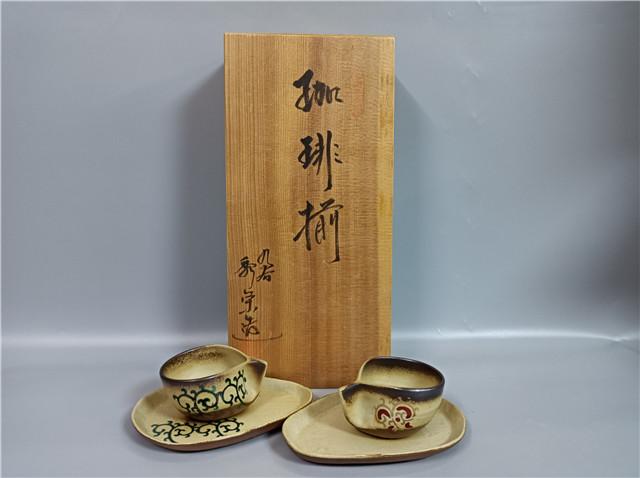 076 日本回流名家作九谷烧茶具四件套|品得拍—24小时在线拍卖平台
