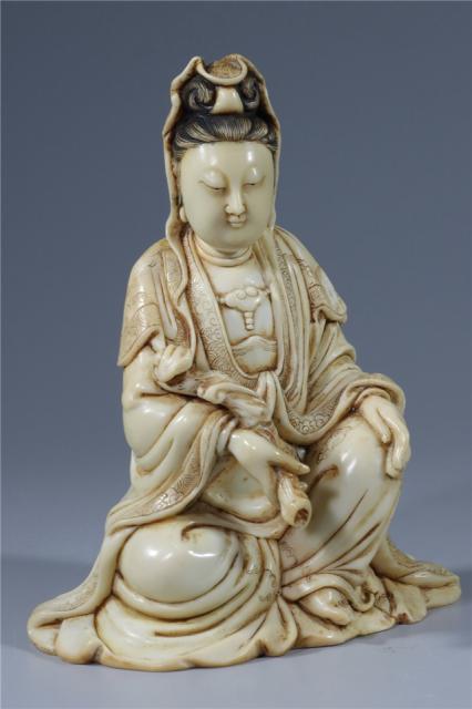 藏出 古董品 寿山石 細密彫 人物紋 賞物 置物 擺件 精美品 中国古美術 旧蔵寿山石 水晶紅黄田印章「吉祥如意，童子送福」印鑑